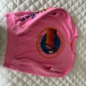 Aviator Nation Pink Logo Sweatshirt